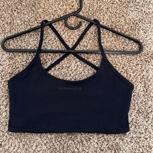 Alphalete Aura Long Line Bra - Black